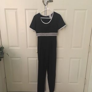 Juniors Black/White jumpsuit